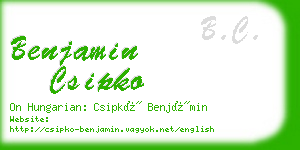 benjamin csipko business card